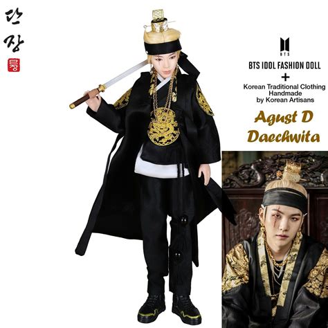 Daechwita Agust D Suga Korean Handmade Hanbok For Mattel Bts Dolls Except Doll Ebay