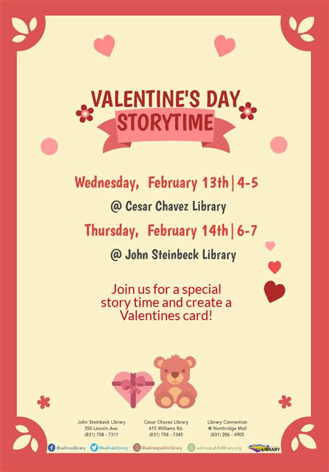Jsl Valentines Day Storytime Salinas Public Library