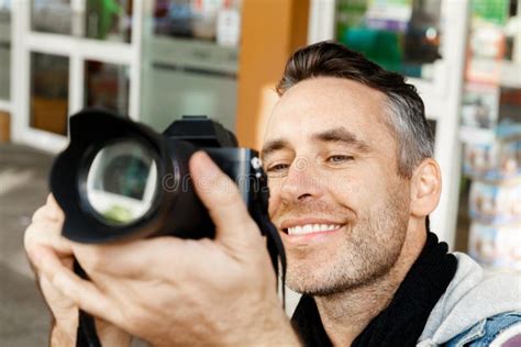 Male Photographer Taking Picture Stock Image Image Of Business