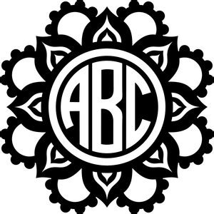 Free Free 342 Monogram Flower Mandala Svg SVG PNG EPS DXF File