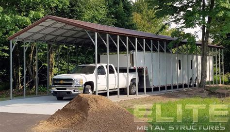504 Red Double Wide A Frame Carport Elite Metal Structures