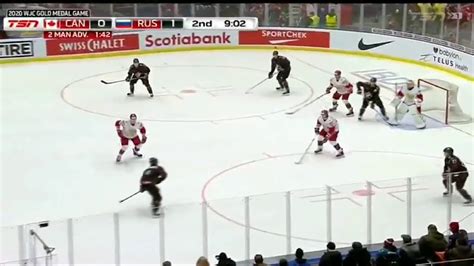 Team Canadas First Goal Of Wjc 2020 Gold Medal Game Youtube