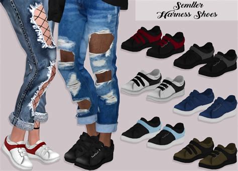 Semller Harness Shoes At Lumy Sims Sims 4 Updates