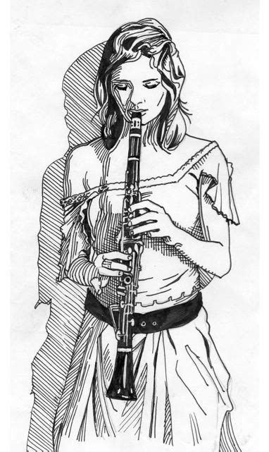 A Girl Playing Clarinet Clarinet Clarinet Player Clarinet Music