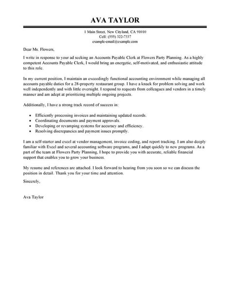 Accounting clerks are responsible for supporting accounting activities in an organization. Amazing Accounting & Finance Cover Letter Examples ...