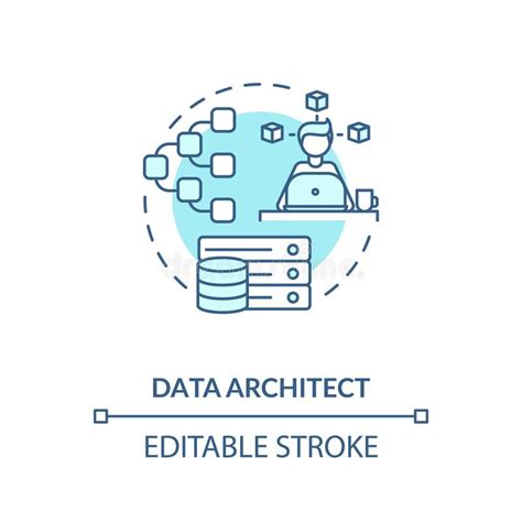 Data Architect Turquoise Concept Icon Stock Vector Illustration Of
