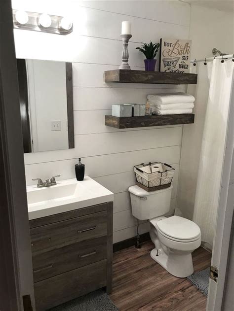 For a truly modern small bathroom idea, you can't do much better than setting this double sink arrangement on a cantilevered bathroom counter. New Small Bathroom Decoration Ideas #littlebathroom ...