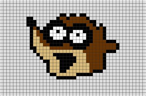 The Regular Show Rigby Pixel Art Pixel Art Pattern Pixel Art Design