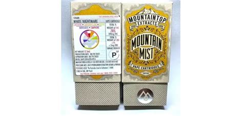 Mountain Top Extracts White Nightmare Vape Cartridge 05ml