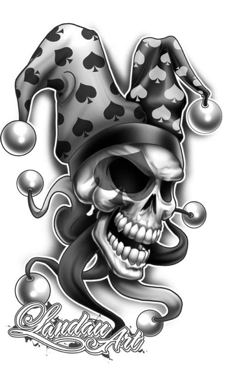 Laughing Skull Tattoo Design In 2021 Body Tattoo Design Joker Tattoo