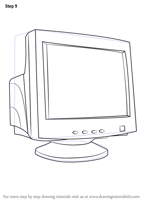 Kids naturally have the urge to draw. Learn How to Draw a Computer Monitor (Computers) Step by ...