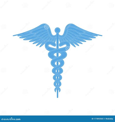Caduceus Medical Symbol With Two Snakes And Wings Cartoon Vector
