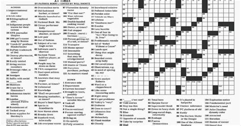 Free Printable Sunday Crossword Puzzles Merl Reagles Sunday