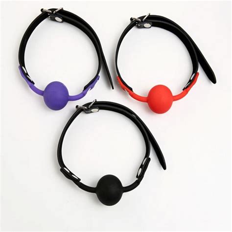 1 Pcs Adult Games Rubber Leather Erotic Toys Silicone Ball Gag Open