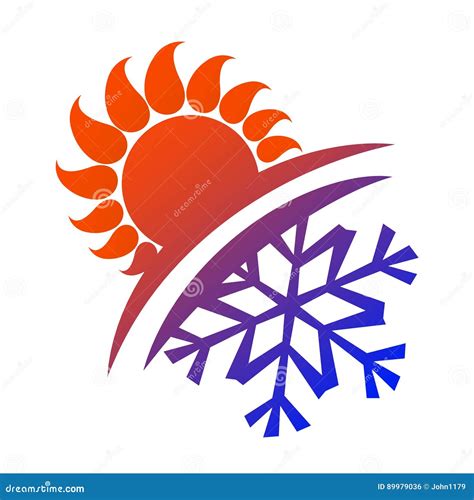 Sun And Snowflake Vector Stock Illustration Illustration Of Home