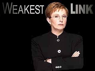 Anne robinson, the television show's. You are the weakest link, goodbye - No Dead Presidents by ...
