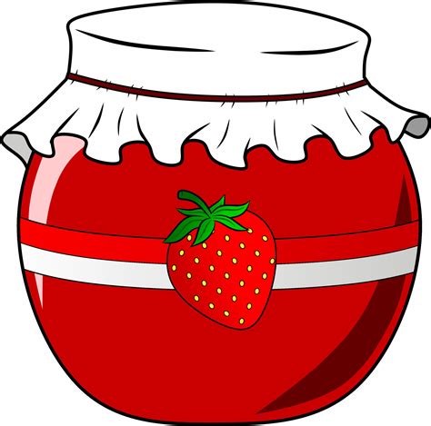 Strawberry Jam Jar Isolated Vector Illustration Red Berry Jam Vector