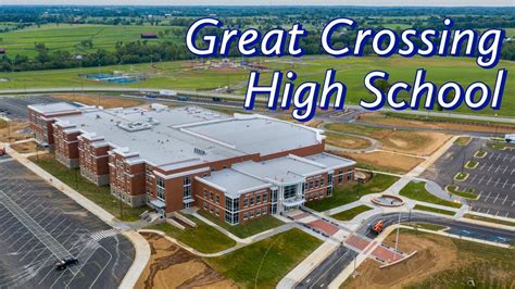 Aerial Flight Around The New Great Crossing High School In Georgetown