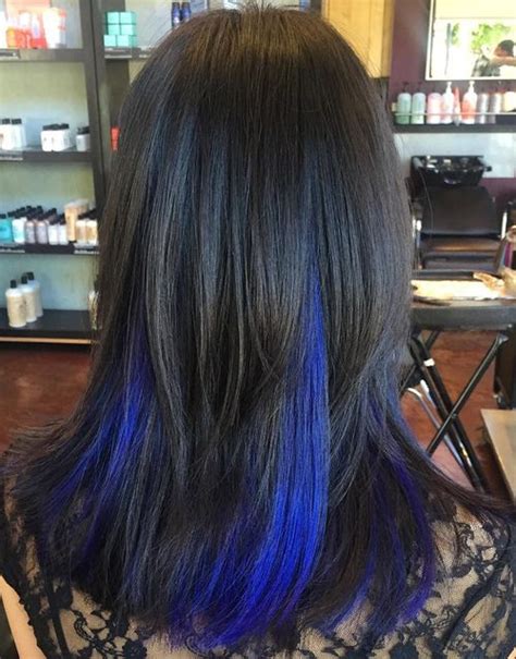 Got my hair done today and got some more blue highlights done. 40 Ideas of Peek a Boo Highlights for Any Hair Color