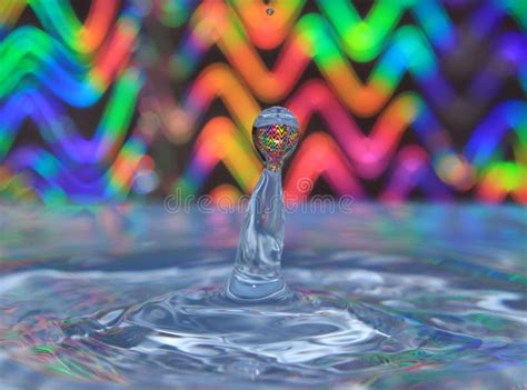 Water Splash Against Multicoloured Background Stock Photo Image Of