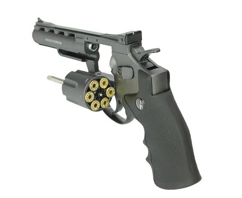 Revolver 38 Airsoft Gas Co2 6 Tiros 4 Oxidado Rossi Full Metal M701 6