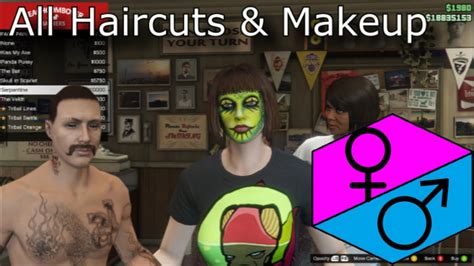 Gta V All Haircuts And Make Up For Men And Women In Grand Theft Auto 5