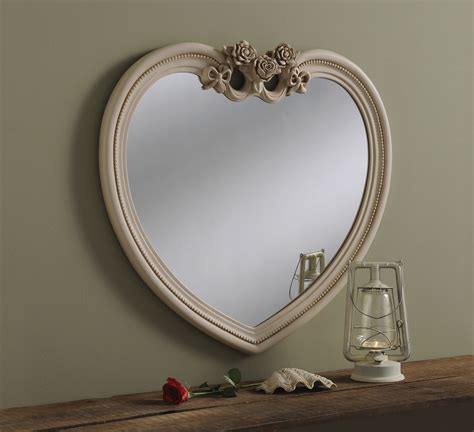 YG285 White heart Shaped decorative Mirror