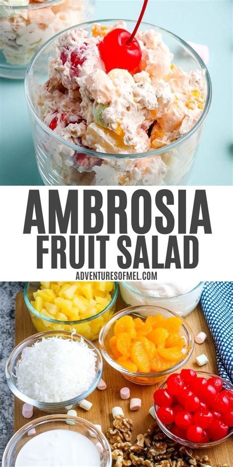 Cool off with one of these refreshing sides. Quick and Easy Ambrosia Fruit Salad in 2020 | Ambrosia fruit salad, Fruit recipes, Dessert ...