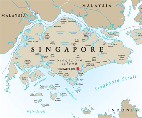 Singapore Country Map