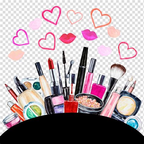 Makeup Brush Illustration Cosmetics Eye Shadow Lipstick Beauty