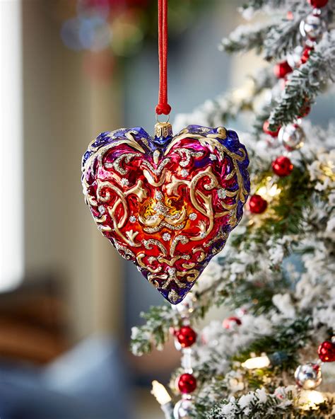 Carved Heart Christmas Ornament Weihnachten Weihnachtstage
