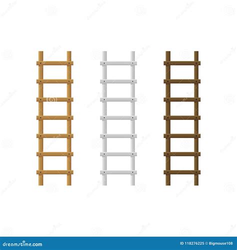 Realistic Ladders For Housekeeping Set Of Stepladders Stair Cases And