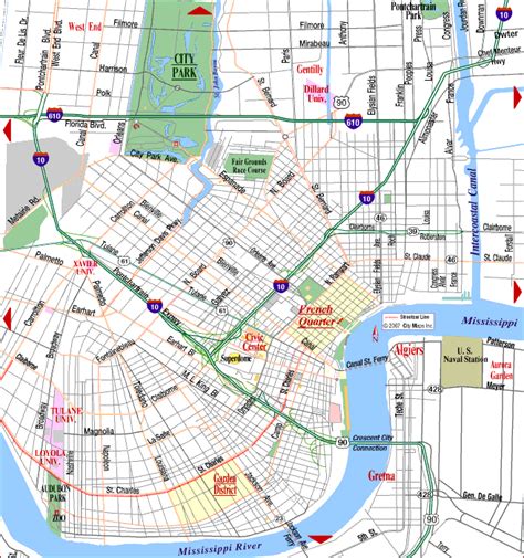 New Orleans Map Travelsfinderscom