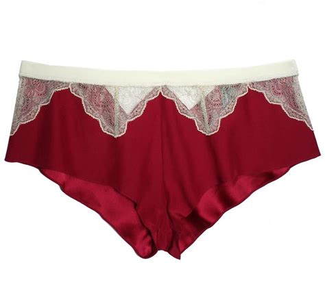 Arabesque Ruby Satin And Lace Ouvert Tap Pant Couture Silk And Lace