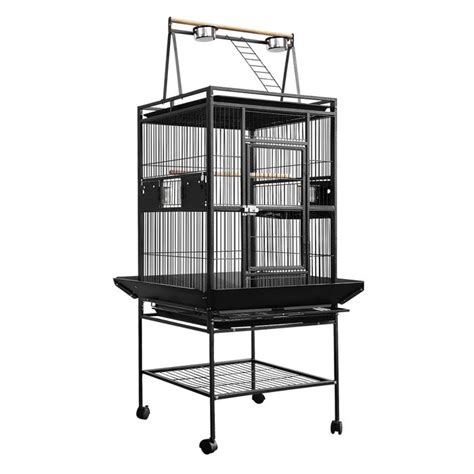 140 Cm Large Bird Cage Parrot Budgie Aviary With Stand Mydeal