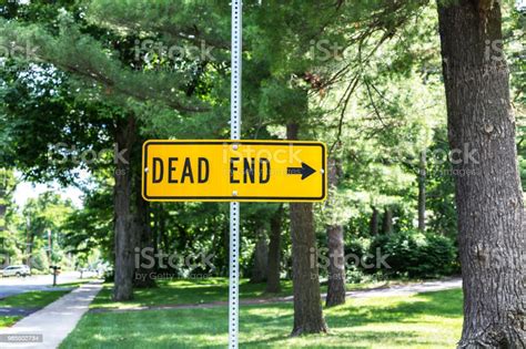 Dead End Road Sign Stock Photo Download Image Now Arrow Symbol