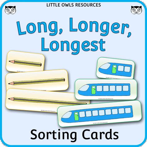 Long Longer Longest Length Comparison And Sorting Cards By Teach Simple