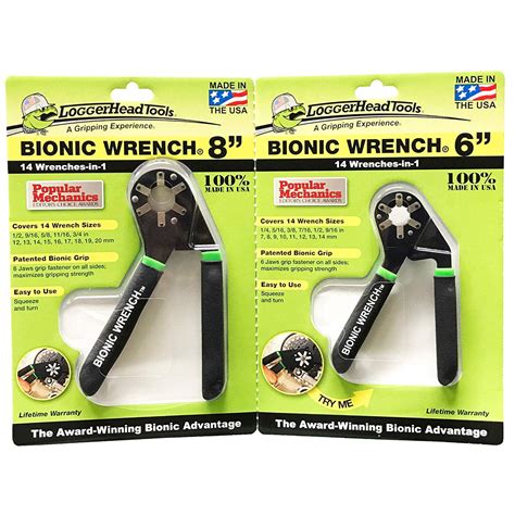 Loggerhead Tools 2 Pcs 14 In 1 Bionic Adjustable Wrench Set 6 And 8 Us