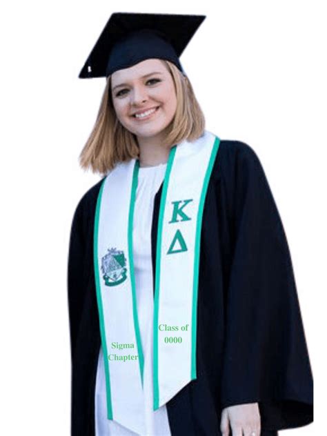 Kappa Delta Sorority Custom Graduation Stole