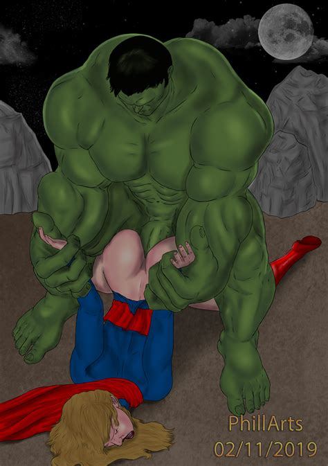 Supergirl Vs Hulk Clean By Phillarts Hentai Foundry