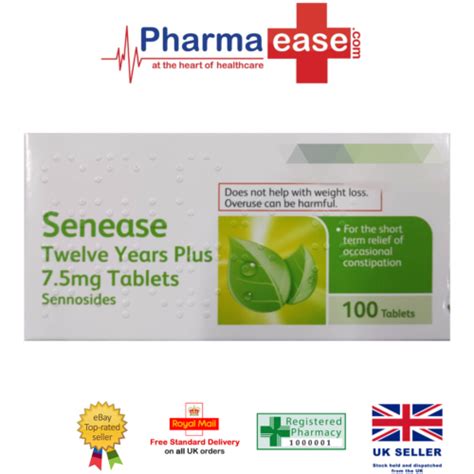 Senna 7 5mg Tablets Senease Stimulant Laxative 100 Tabs Like Senokot Ebay
