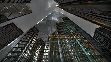 Desktop Wallpaper Glass Buildings Facade Building City Reflections