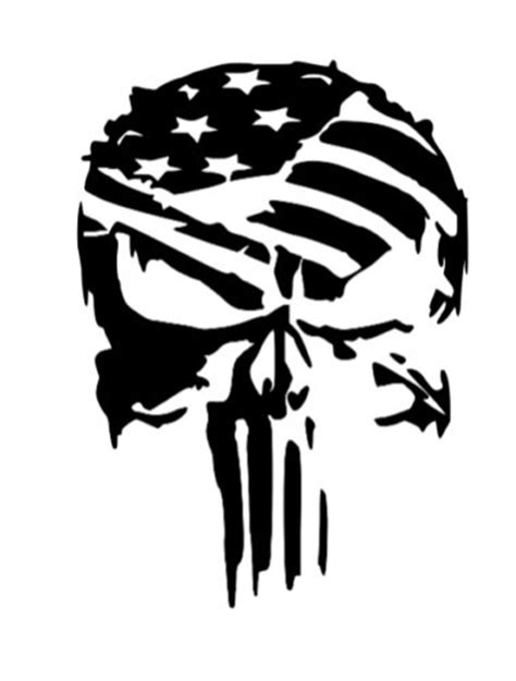 Punisher Distressed American Flag Decal Car Truck Vinyl Etsy In 2021