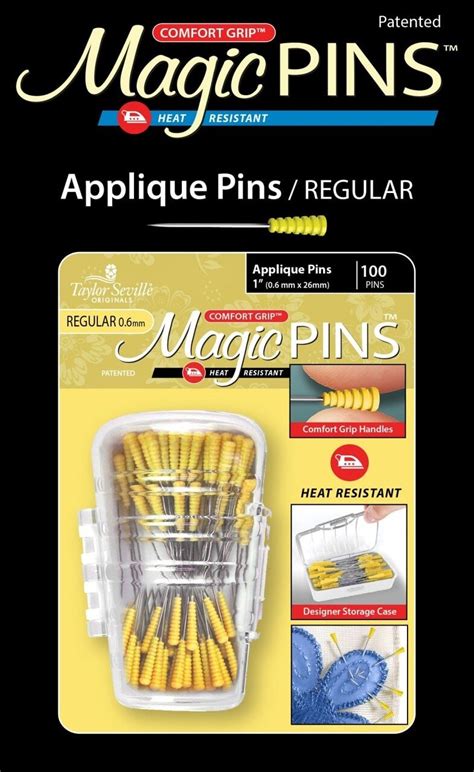 Tailor Mate Magic Pins Applique Regular 100pc