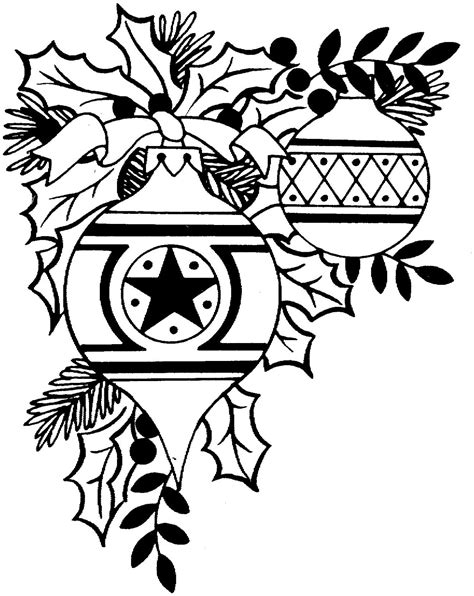 Christmas ornament black and white christmas ornaments clipart black