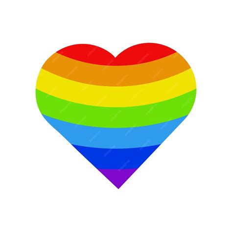 premium vector rainbow heart lgbt color symbol of homosexual love lgbt community sign isolated