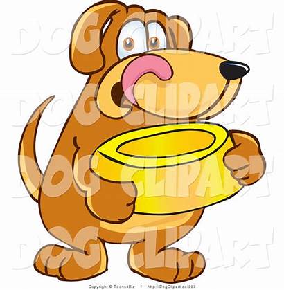 Hungry Dog Clipart Cartoon Brown Clip Yellow
