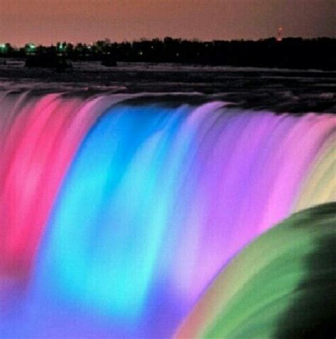 Color Waterfall Rainbow Waterfall Waterfall Beautiful
