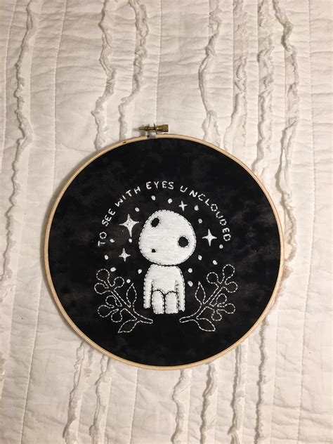 Finished My First Embroidery On Black Fabric Getting Guide Lines To