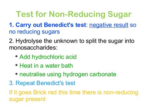 Reducing Sugar And Non Reducing Sugar Test Biology Exams